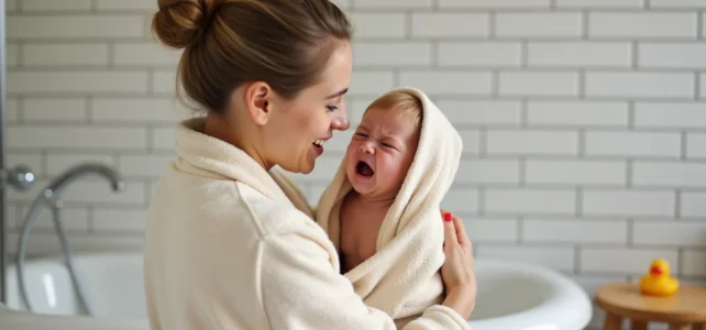 Comprendre pourquoi bébé pleure après le bain et comment l’apaiser efficacement Comprendre pourquoi bébé pleure après le bain et comment l’apaiser efficacement
